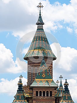 Detail View with Orthodox Metropolitan Cathedral Catedrala MitropolitanÃÆ OrtodoxÃÆ seen from photo